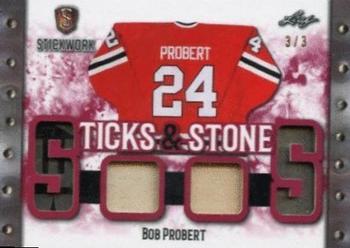 2017-18 Leaf Stickwork - Sticks and Stones - Red #SS-02 Bob Probert Front