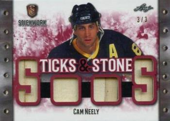 2017-18 Leaf Stickwork - Sticks and Stones - Red #SS-04 Cam Neely Front