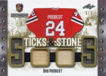 2017-18 Leaf Stickwork - Sticks and Stones - Gold #SS-02 Bob Probert Front