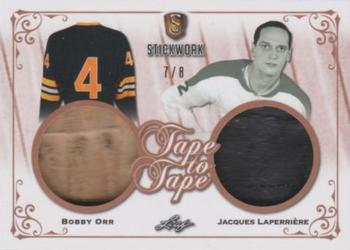 2017-18 Leaf Stickwork - Tape to Tape #T2T-13 Bobby Orr / Jacques Laperrière Front