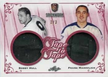 2017-18 Leaf Stickwork - Tape to Tape - Red #T2T-04 Bobby Hull / Frank Mahovlich Front