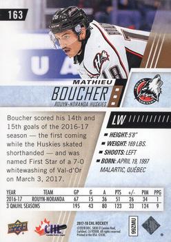 2017-18 Upper Deck CHL - Rainbow #163 Mathieu Boucher Back