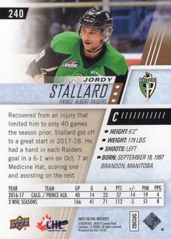 2017-18 Upper Deck CHL - Rainbow #240 Jordy Stallard Back