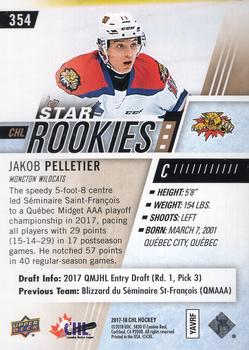 2017-18 Upper Deck CHL - Rainbow #354 Jakob Pelletier Back