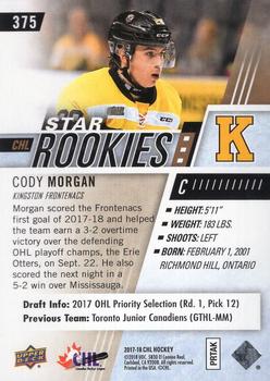 2017-18 Upper Deck CHL - Rainbow #375 Cody Morgan Back