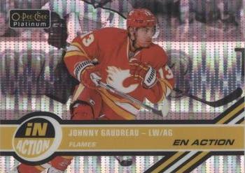 2017-18 O-Pee-Chee Platinum - In Action Pulsar #IA-8 Johnny Gaudreau Front