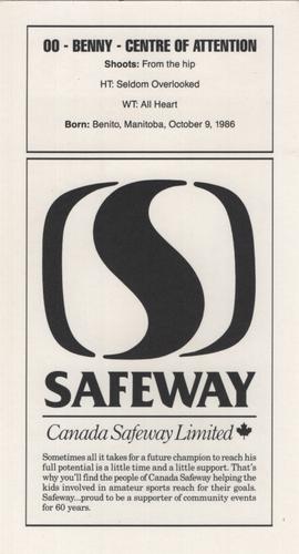 1989-90 Safeway Winnipeg Jets #NNO Benny Back