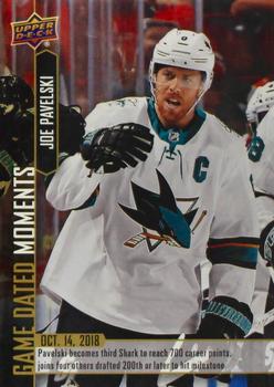 2018-19 Upper Deck Game Dated Moments #7 Joe Pavelski Front