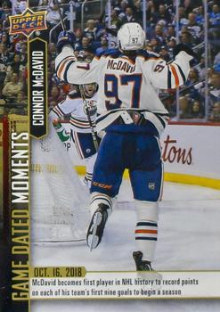 2018-19 Upper Deck Game Dated Moments #8 Connor McDavid Front