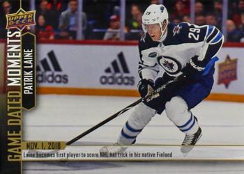 2018-19 Upper Deck Game Dated Moments #13 Patrik Laine Front