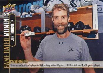 2018-19 Upper Deck Game Dated Moments #20 Joe Thornton Front