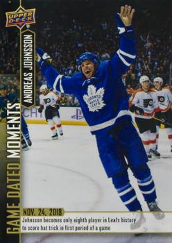 2018-19 Upper Deck Game Dated Moments #24 Andreas Johnsson Front