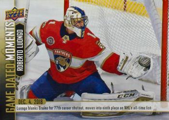 2018-19 Upper Deck Game Dated Moments #30 Roberto Luongo Front