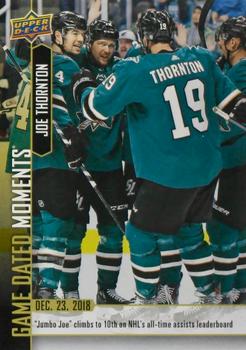 2018-19 Upper Deck Game Dated Moments #38 Joe Thornton Front