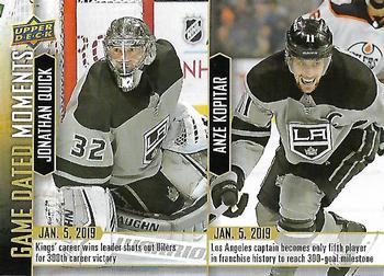2018-19 Upper Deck Game Dated Moments #45 Jonathan Quick / Anze Kopitar Front
