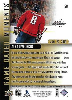 2018-19 Upper Deck Game Dated Moments #50 Alex Ovechkin Back