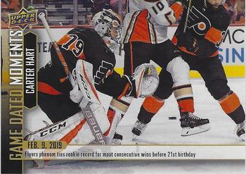 2018-19 Upper Deck Game Dated Moments #56 Carter Hart Front