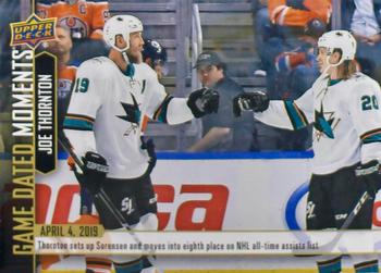 2018-19 Upper Deck Game Dated Moments #82 Joe Thornton Front