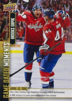 2018-19 Upper Deck Game Dated Moments #85 Brooks Orpik Front