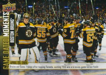 2018-19 Upper Deck Game Dated Moments #90 Boston Bruins Front