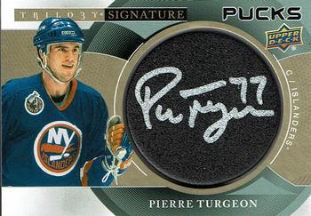 2018-19 Upper Deck Trilogy - Signature Pucks #SP-PT Pierre Turgeon Front