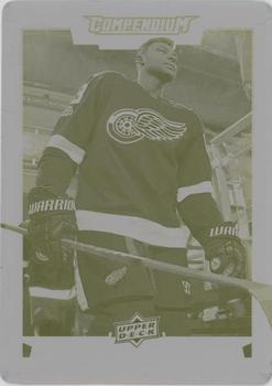 2017-18 Upper Deck Compendium - Printing Plates Yellow #678 Trevor Daley Front