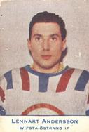 1957-58 Alfa Ishockey (Swedish) #74 Lennart Andersson Front