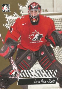 2007 In The Game Going For Gold #1 Carey Price Front