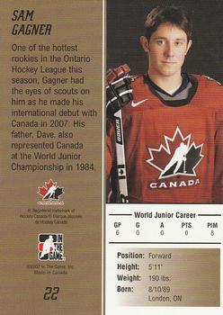 2007 In The Game Going For Gold #22 Sam Gagner Back