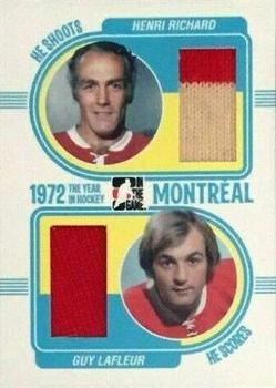 2009-10 In The Game 1972 The Year In Hockey - He Shoots, He Scores Exchange #HSHS-12 Henri Richard / Guy Lafleur Front