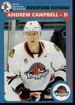 2018-19 Gizmo's Sportscards Rockford IceHogs (AHL) #NNO Andrew Campbell Front