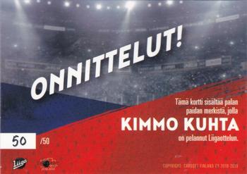 2018-19 Cardset Finland - Signature Sensation GWJ Series 2 Exchange #NNO Kimmo Kuhta Back