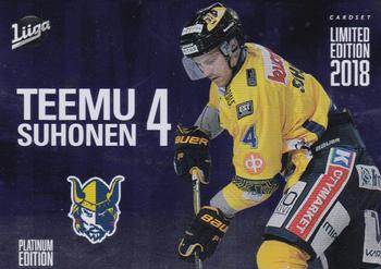 2018-19 Cardset Finland - Limited Edition Series 2 #NNO Teemu Suhonen Front