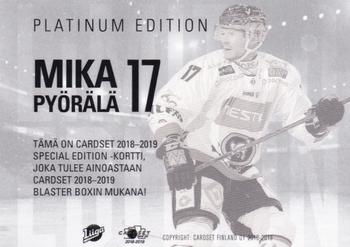 2018-19 Cardset Finland - Limited Edition Series 2 #NNO Mika Pyörälä Back