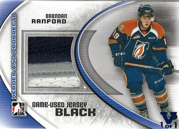 2015-16 In The Game Final Vault - 2011-12 In The Game Heroes and Prospects - Game-Used Jerseys Black (Blue Vault Stamp) #M-28 Brendan Ranford Front
