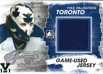 2015-16 In The Game Final Vault - 2012-13 In The Game Forever Rivals Game Used Jerseys Silver (Green Vault Stamp) #M-14 Mike Palmateer Front