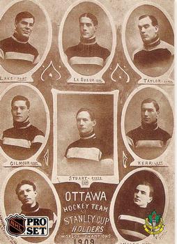 1991-92 Pro Set - 1991 NHL Hall of Fame Induction #9 1909 Ottawa Senators Front
