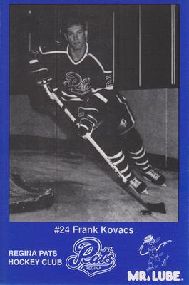 1989-90 Mr. Lube Regina Pats (WHL) #NNO Frank Kovacs Front