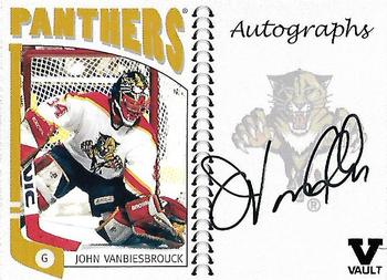 2015-16 In The Game Final Vault - 2004-05 In The Game Franchises Edition - Autographs (Black Vault Stamp) #A-JV John Vanbiesbrouck Front