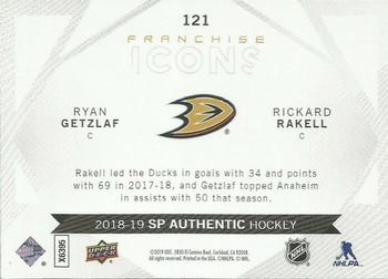 2018-19 SP Authentic #121 Ryan Getzlaf / Rickard Rakell Back