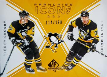 2018-19 SP Authentic #125 Sidney Crosby / Evgeni Malkin Front