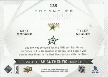 2018-19 SP Authentic #139 Mike Modano / Tyler Seguin Back