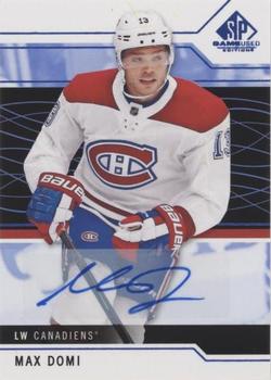 2018-19 SP Game Used - Blue Autographs #12 Max Domi Front