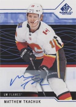 2018-19 SP Game Used - Blue Autographs #46 Matthew Tkachuk Front