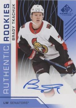2018-19 SP Game Used - Blue Autographs #150 Brady Tkachuk Front