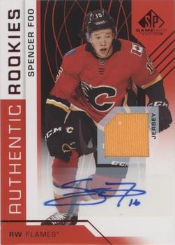 2018-19 SP Game Used - Red Autograph Jersey #119 Spencer Foo Front