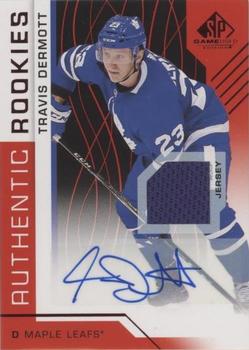 2018-19 SP Game Used - Red Autograph Jersey #185 Travis Dermott Front