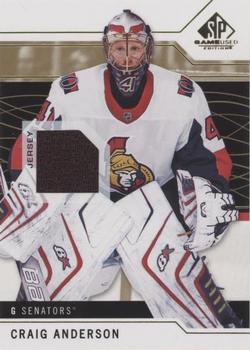 2018-19 SP Game Used - Gold Jersey Relic #73 Craig Anderson Front