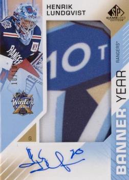 2018-19 SP Game Used - Banner Year Jumbo Relic Auto 2018 NHL Winter Classic #BWC-HL Henrik Lundqvist Front