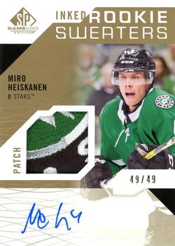 2018-19 SP Game Used - Inked Rookie Sweaters Patch #RS-MH Miro Heiskanen Front